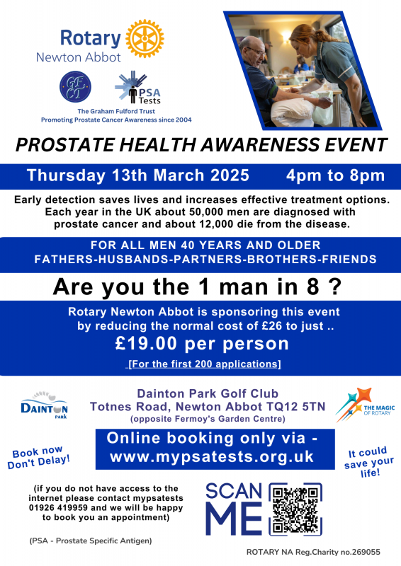 PSA TESTING EVENT 13th March 2025 Rotary District Psa testing event 13th march 2025 rotary district